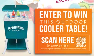 Free Seagram's Escapes Cooler Table with Umbrella