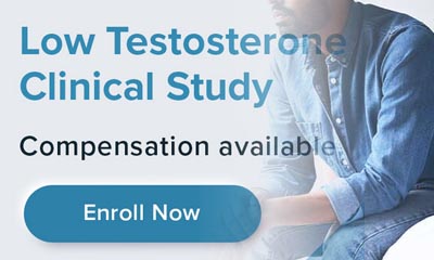 Low Testosterone Clinical StudiesEnrolling Now