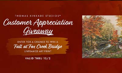Free Fall at Fox Creek Bridge Unframed Art Print