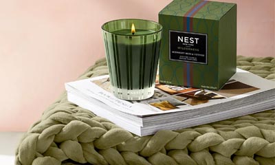 Free Midnight Moss Scented Candle and Weighted Blanket