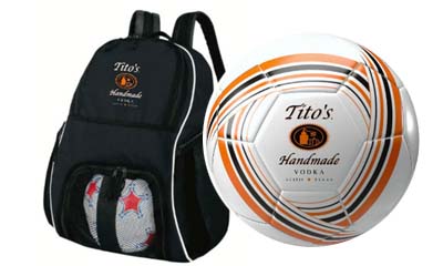 Free Tito's Backpack and Soccer Ball