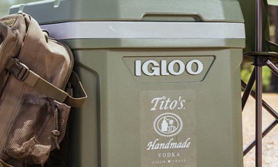 Free Tito's branded Igloo EcoCooler
