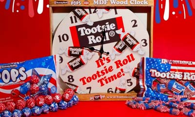 Free Tootsie Roll 4th of July Candy and Clock