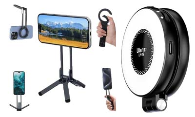 Free Phone Tripod and Selfie Ring Light
