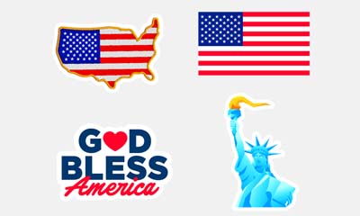 Free USA Sticker Pack